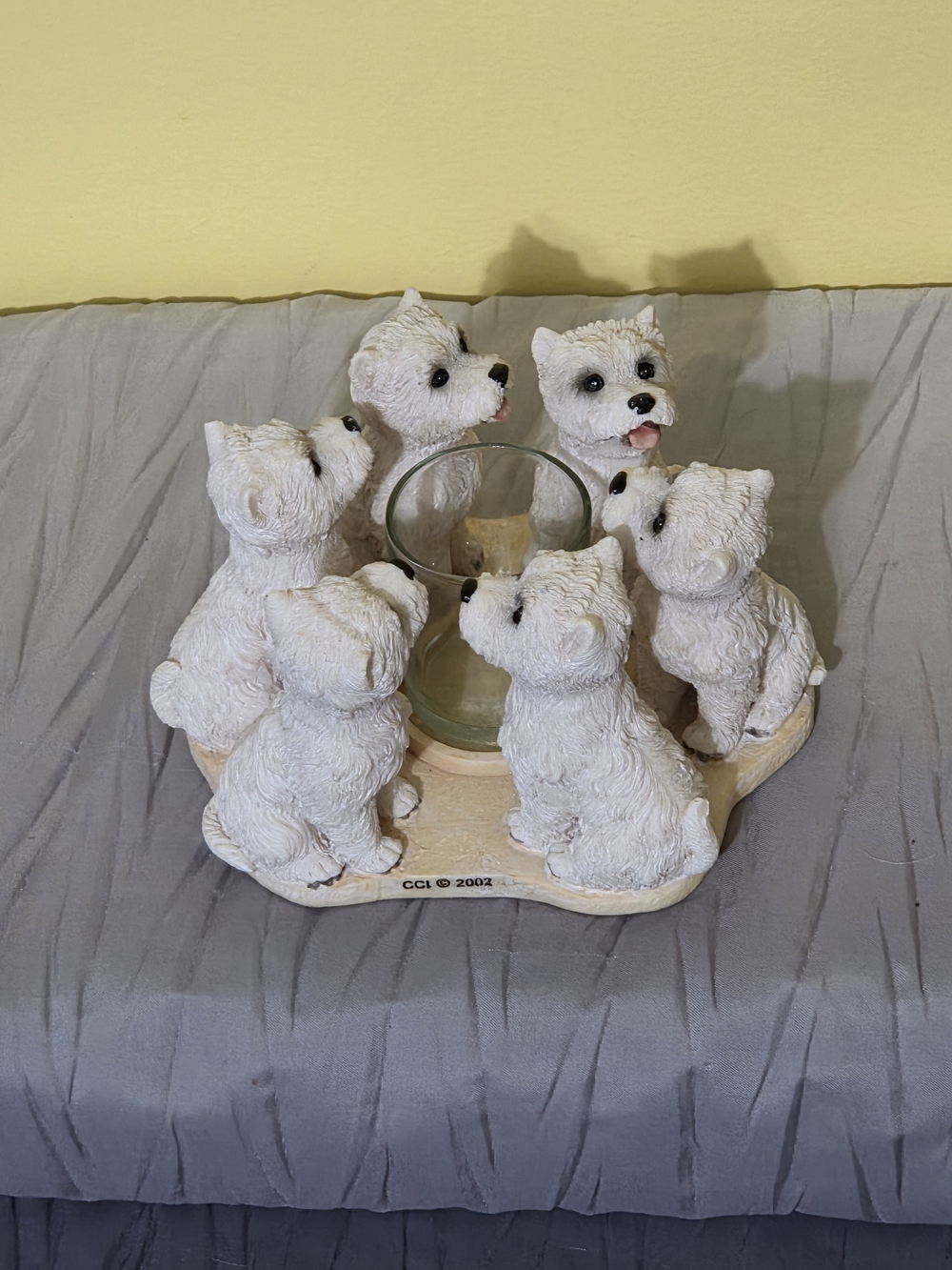 Vintage Continental Creations Inc. Westie Circle Candle Holder